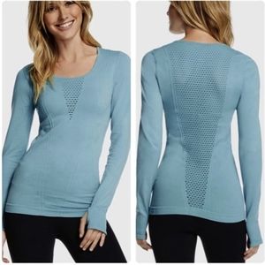 Fabletics Arta Seamless Long Sleeve Top Celedon New M Medium